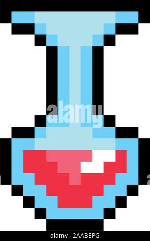 tube test 8 bits pixelated style icon Stock Vector