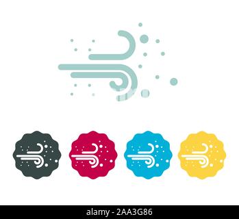 Air Pollution - High Wind - Icon as EPS 10 File Stock Vector