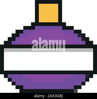 potion bottle 8 bits pixelated style icon Stock Vector