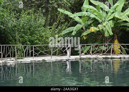 sulphurous water lagoon in Ecuador Stock Photo
