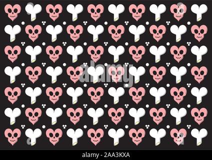 Emo gothic valentine wrapper Stock Vector