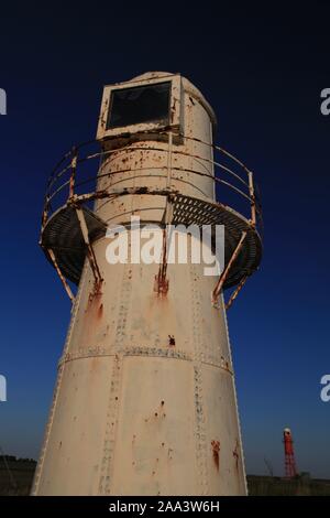 Lighthouse, Thorngumbald Clough low light Stock Photo