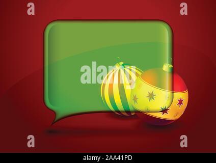 Christmas card with speech bubble Stock Vector