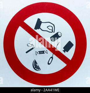 No litter, rubbish sign Stock Photo
