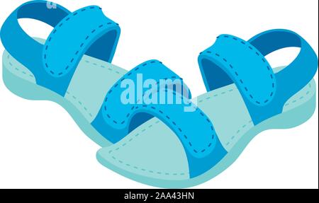 Sandals icon, isometric style Stock Vector