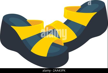 Platform shoes icon, isometric style Stock Vector