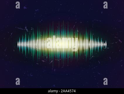 Shiny sound waveform Stock Vector