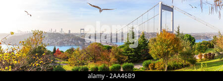 Autumn Istanbul Panorama Of The Otagtepe Park And The Second Bosphorus Bridge Stock Photo Alamy