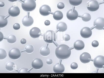 Background with abstract molecules or atoms. Stock Vector