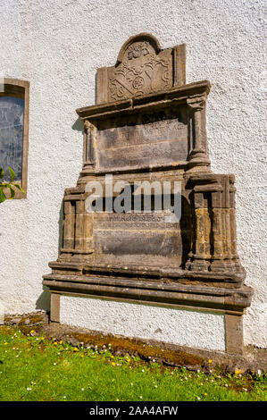 The porterfield Memorial in the graveyard of the old Kirk Kilmacolm Stock Photo