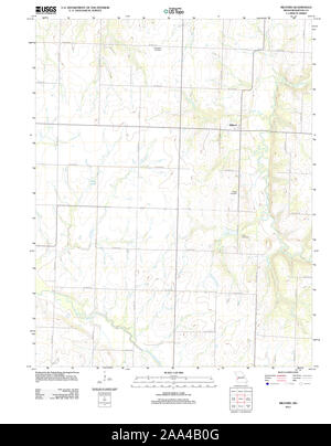 USGS TOPO Map Missouri MO Milford 20111212 TM Restoration Stock Photo