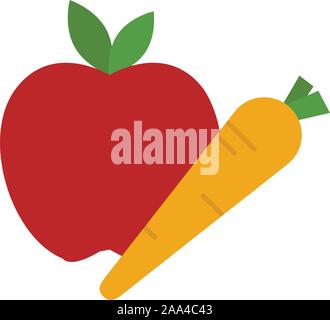 Vegetables icon. Simple flat element from fitness collection. Creative vegetables icon for templates, software and apps Stock Vector