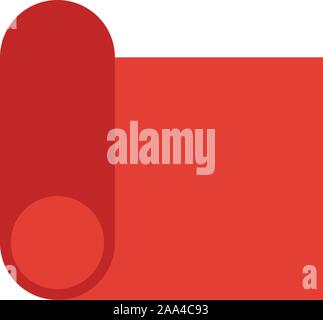 Mat icon. Simple flat element from fitness collection. Creative mat icon for templates, software and apps Stock Vector