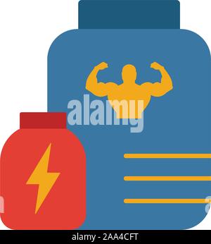 Sport Nutrition icon. Simple flat element from fitness collection. Creative sport nutrition icon for templates, software and apps Stock Vector