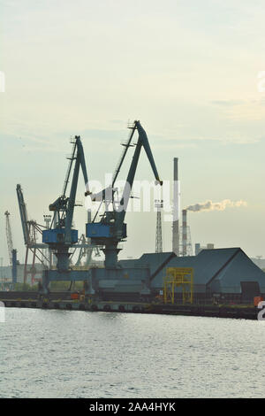 Gdansk Shipyard (Stocznia Gdanskа, formerly Lenin Shipyard) where Solidarity movement (Solidarnosc) was founded in September 1980 by Lech Walesa and o Stock Photo