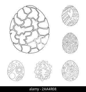 Vector illustration of dinosaur and magic sign. Set of dinosaur and fantasy stock symbol for web. Stock Vector
