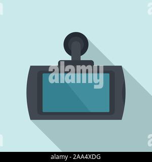 Smart car dvr icon. Flat illustration of smart car dvr vector icon for web design Stock Vector