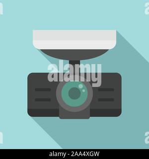 Dash cam recorder icon flat isolated vector Stock Vector Image & Art ...