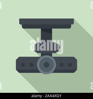Protection dvr camera icon. Flat illustration of protection dvr camera vector icon for web design Stock Vector