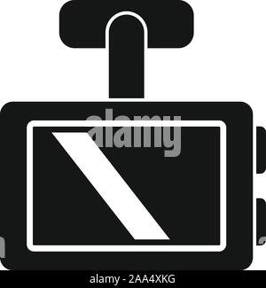Vehicle dvr icon. Simple illustration of vehicle dvr vector icon for web design isolated on white background Stock Vector