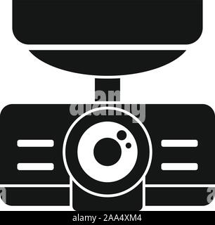 Dash cam recorder icon. Simple illustration of dash cam recorder vector icon for web design isolated on white background Stock Vector