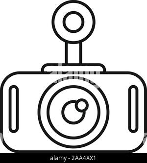 Led dvr camera icon. Outline led dvr camera vector icon for web design isolated on white background Stock Vector