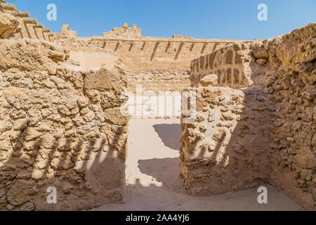 View of the old Arad Fort, in Manama, Muharraq, Bahrain. Stock Photo