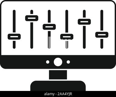 Dj monitor console icon. Simple illustration of dj monitor console vector icon for web design isolated on white background Stock Vector