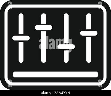 Console equalizer icon. Simple illustration of console equalizer vector icon for web design isolated on white background Stock Vector
