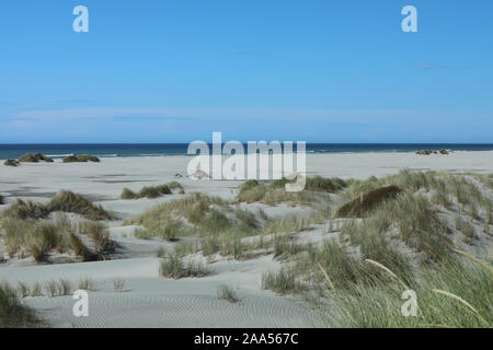 Beach sand dune Farewell Spit in New Zealand Stock Photo