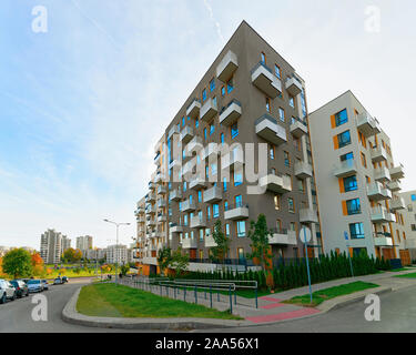 Apartment home residential building complex concept street Stock Photo