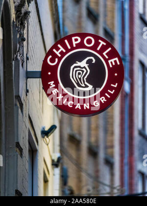 Chipotle Mexican Grill Restaurant Sign Stock Photo