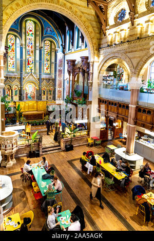 Mercato Mayfair - street food market in the restored church of St Mark's Mayfair, London, UK Stock Photo