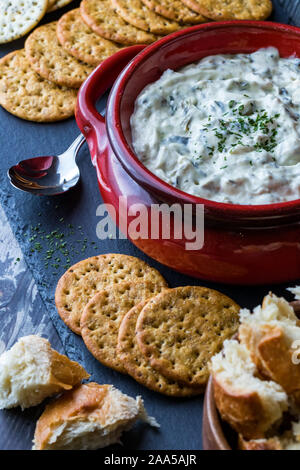 Close up of spinach dip. Stock Photo