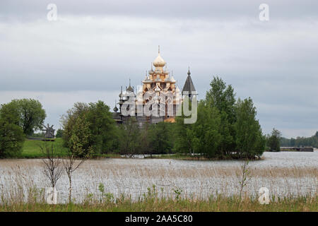 Kizhi Island Wooden Church in Russia Museum Stock Photo