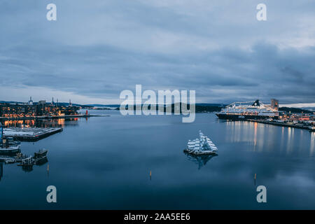 The view from the Oslo Opera House Stock Photo