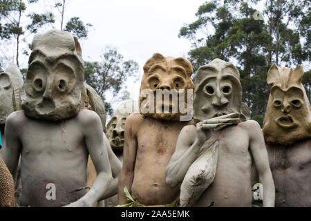 Asaro Mudmen Stock Photo