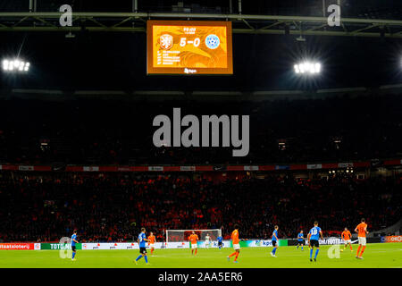 AMSTERDAM, 19-11-2019 , JohanCruyff Arena. Euro Qualifier Netherlands ...