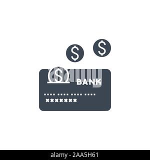 Replenishment related vector glyph icon. Stock Vector