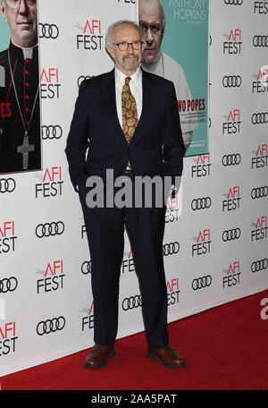 HOLLYWOOD, CA - NOVEMBER 18: Jonathan Pryce attends 'The Two Popes' premiere during AFI FEST 2019 presented by Audi at TCL Chinese Theatre on November 18, 2019 in Hollywood, California. Stock Photo