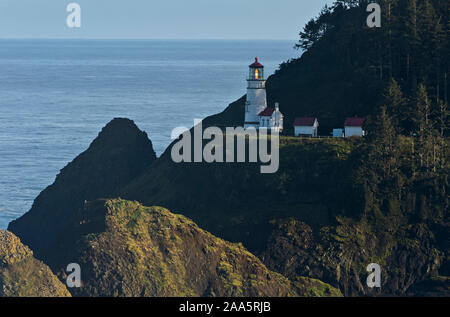 Lighthouse at Heceta Head, part of Devils Elbow State Park, near Florence, Oregon Stock Photo