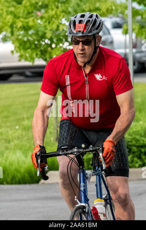 Cooperstown Triathlon 2019 Stock Photo
