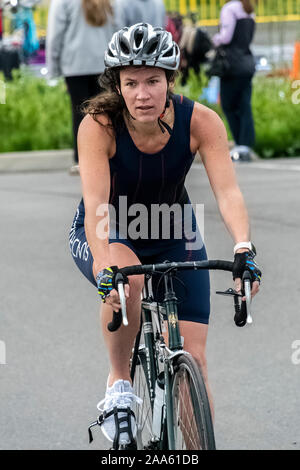 Cooperstown Triathlon 2019 Stock Photo