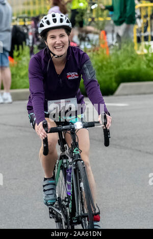 Cooperstown Triathlon 2019 Stock Photo