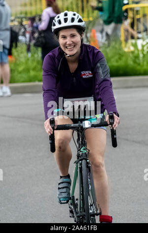 Cooperstown Triathlon 2019 Stock Photo