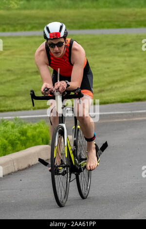 Cooperstown Triathlon 2019 Stock Photo