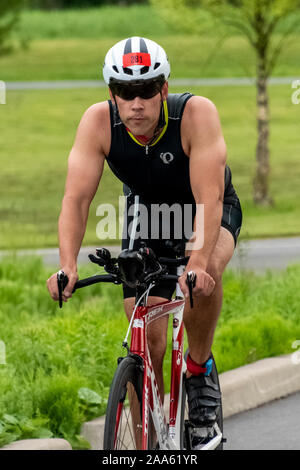 Cooperstown Triathlon 2019 Stock Photo