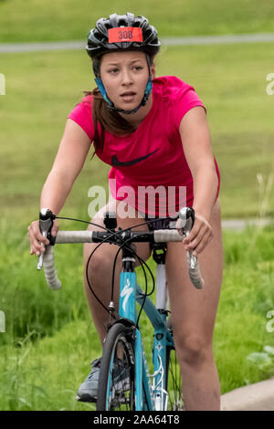 Cooperstown Triathlon 2019 Stock Photo