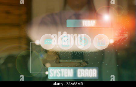Handwriting text writing System Error. Conceptual photo instruction that is not recognized by an operating system Stock Photo