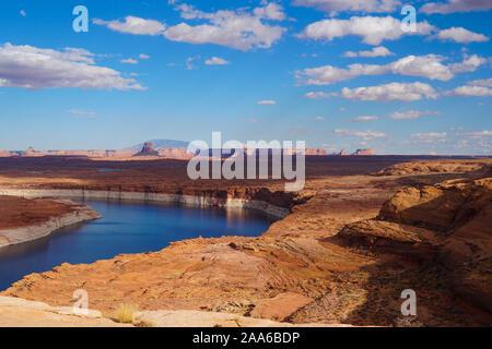 The beautiful colors of Autumn in the Lake Powell area of Northern Arizona. Stock Photo